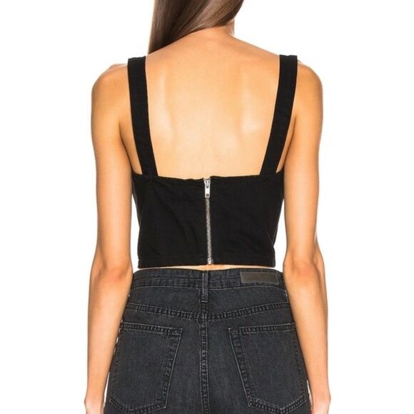 GRLFRND Ariel Black Denim Bralette Top - Picture 2 of 8